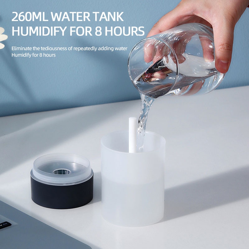 260ML Colorful lights Ultrasonic Humidifier Wireless Humidifier ...