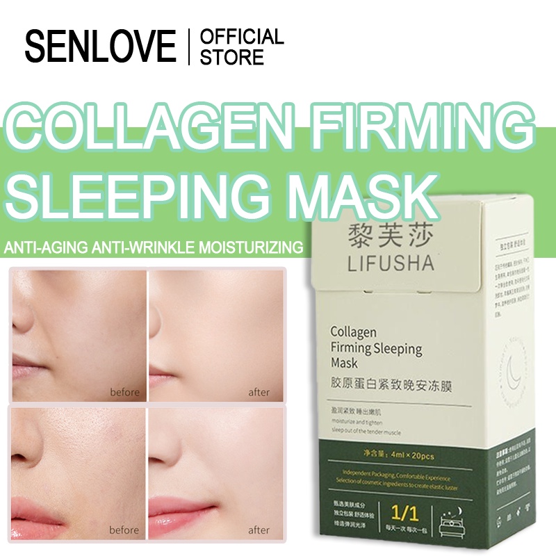 LIFUSHA 20PCS Collagen Firming Sleeping Mask Original Antiaging anti