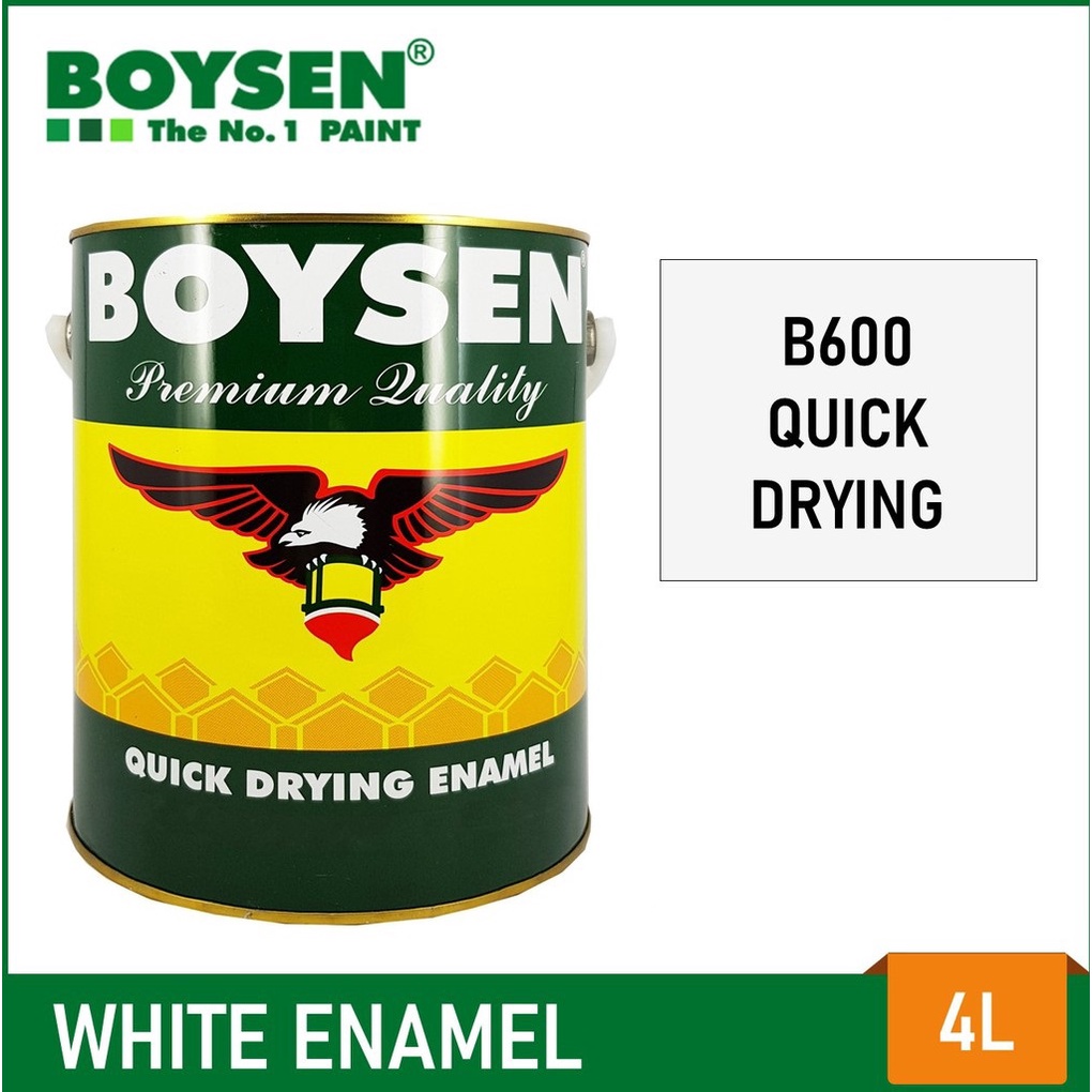 BOYSEN QDE WHITE B-600 4 LITERS / 1 GALLON | QUICK DRY ENAMEL FOR WOOD ...