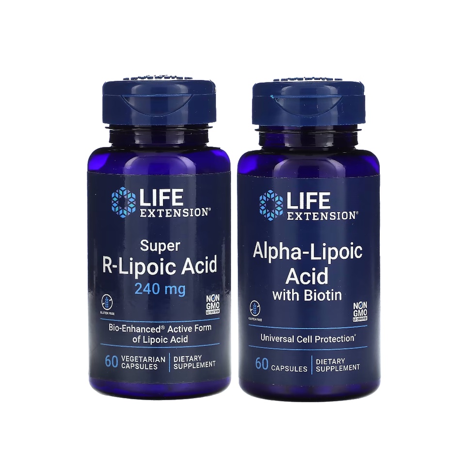 Life Extension Super RLipoic Acid 240 mg or with Biotin, 60 Capsules