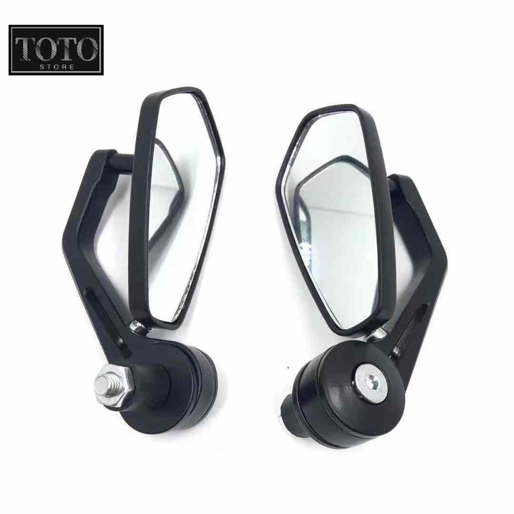 TOTO ALUMINUM BAR END SIDE MIRROR REARVIEW MIRROR MOTORCYCLE 213 [MOON