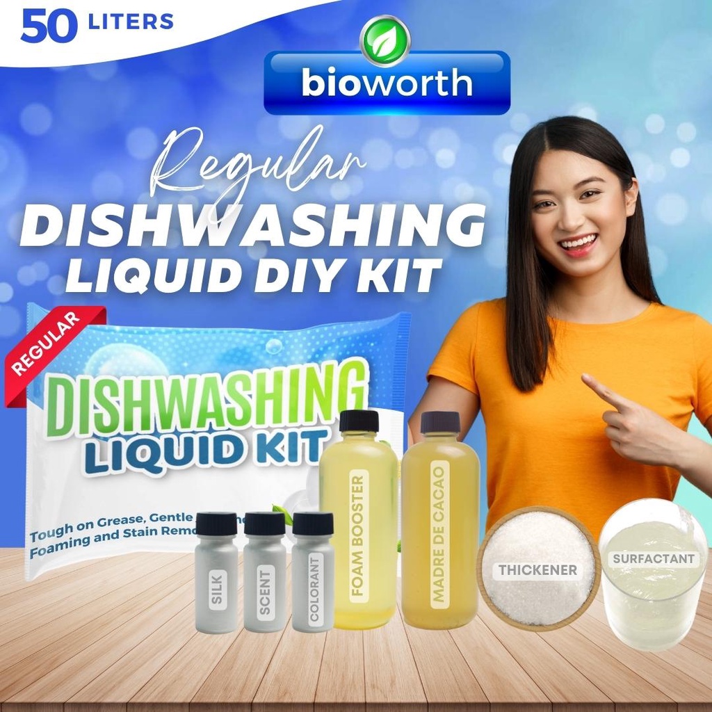 Bioworth Dishwashing Liquid Kit DIY 50 Liters Highly Effective Against