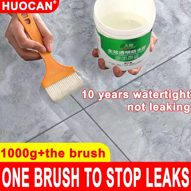 Super waterproof glue Sealant HUOCAN 500g transparent waterproofing paint  For Repair roof wall leaks