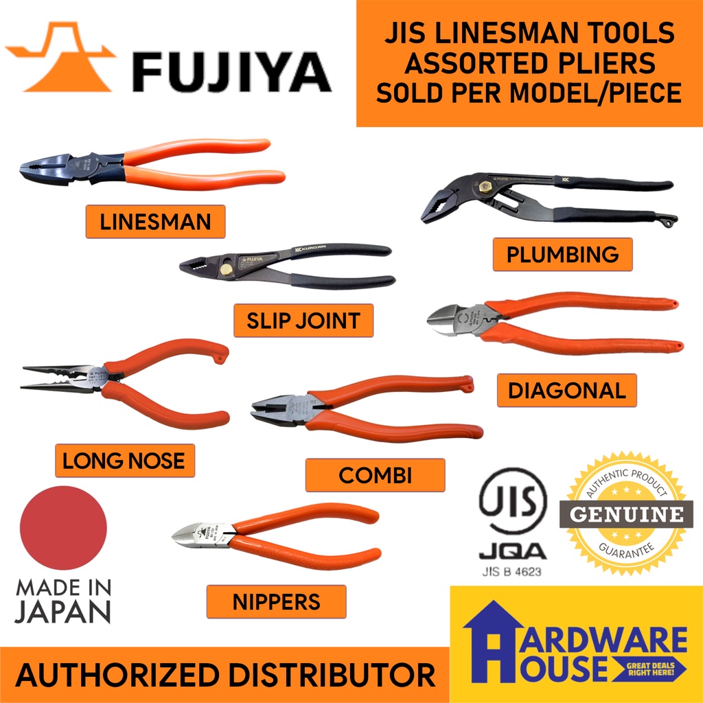 MADE IN JAPAN ORIGINAL Pliers Linesman Combination Diagonal Long Nose