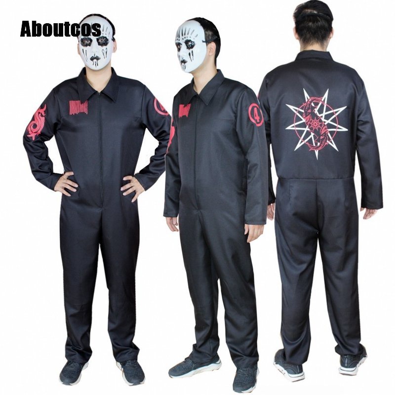 Aboutcos 2023 New Slipknot Jumpsuit Men's Halloween Party Cosplay