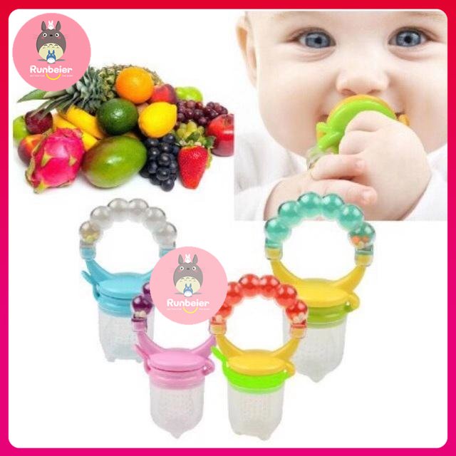 Runbeier Baby Rattle Pacifier Fresh Food Fruit Nibbler Feeder | Shopee ...