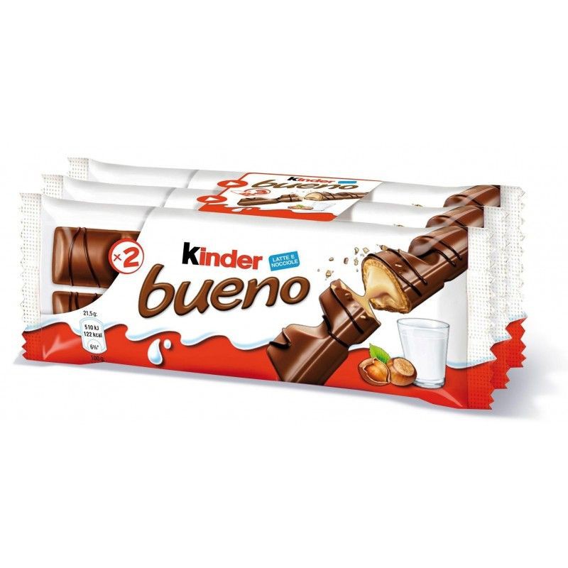 Kinder Bueno Chocolates 3 packs in 1 Bundle Crispy Wafer with Creamy ...