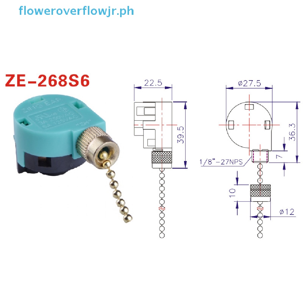 Ceiling Fan Switch 3 Speed 4 Wire ZE268S6 Fan Pull Chain