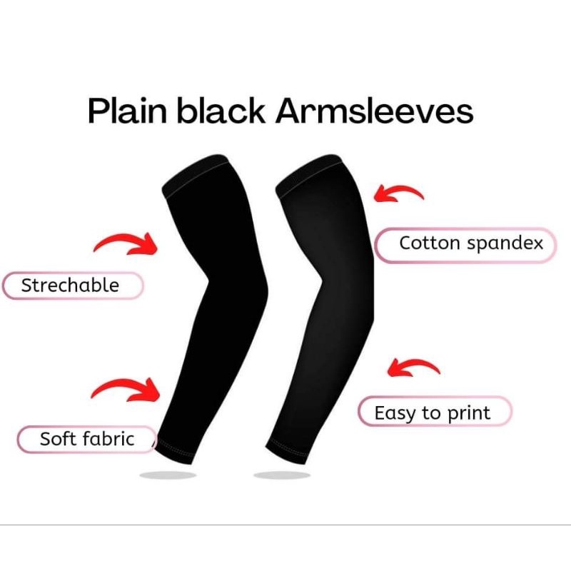 Armband plain black stretchable Shopee Philippines