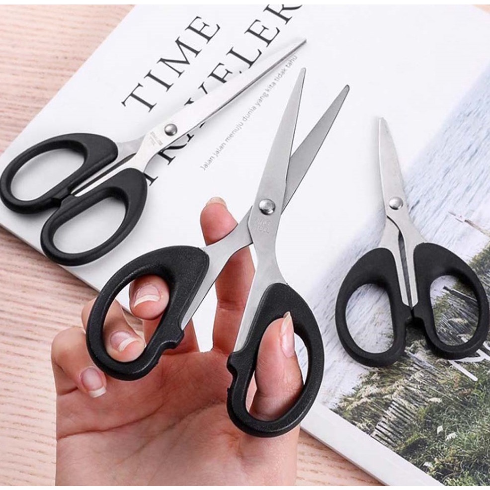 LS COD#Quality Home Scissor Heavy Duty Stainless Steel Scissors Black ...