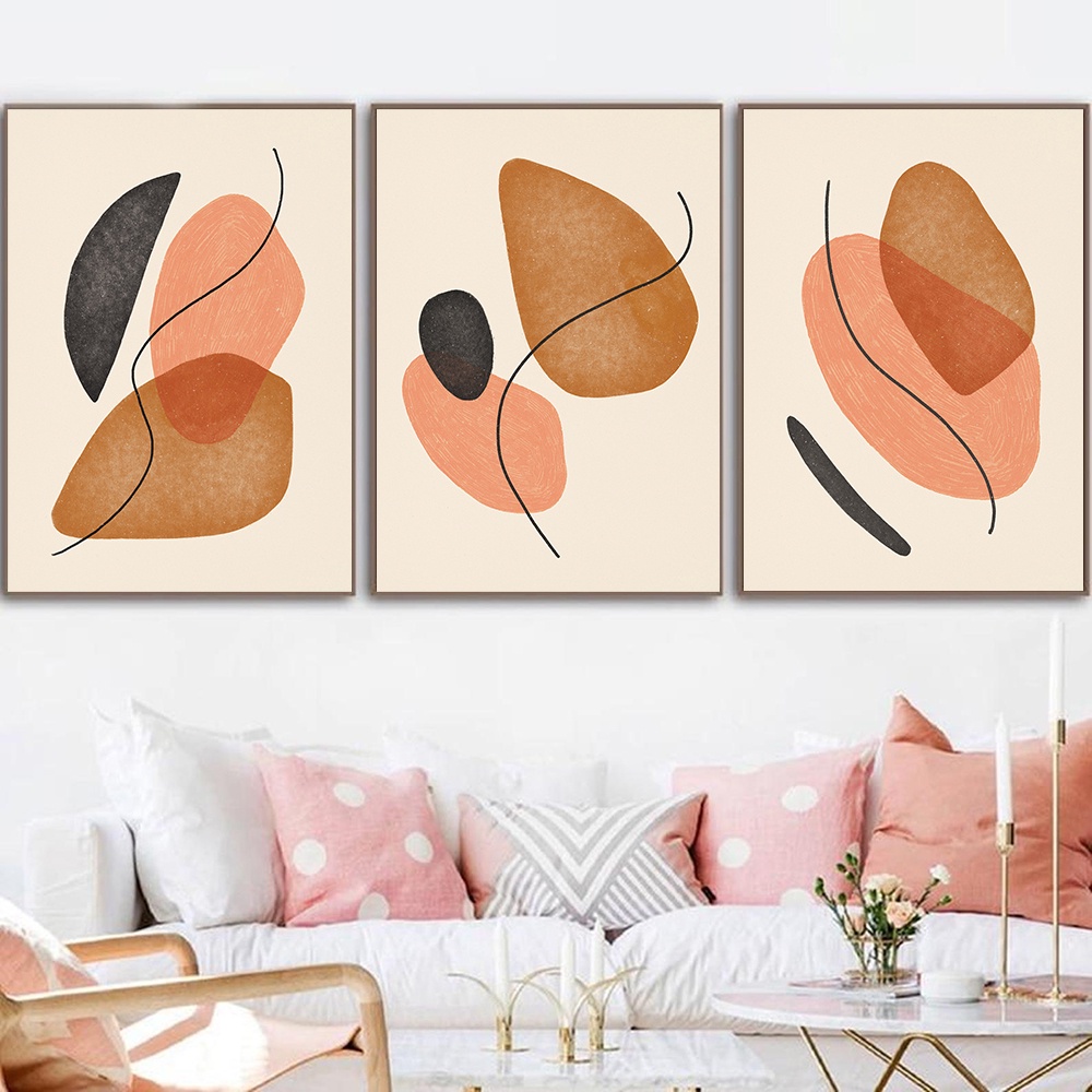 Curated visual reference: Visual Reference: Abstract Geometric Graphic Canvas Painting Scandinavia Styles Wall Art