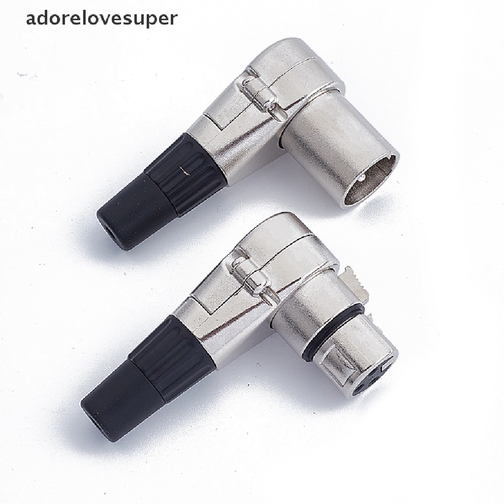 AD1PH 3Pin Right Angle XLR Connector Male Female Micphone Plug Audio