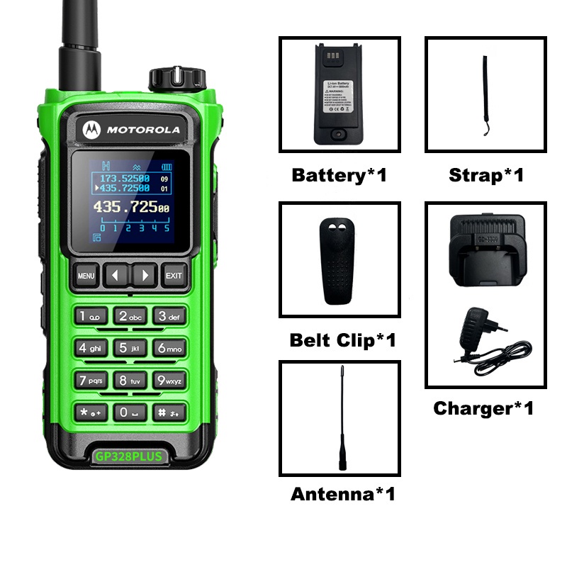 Motorola GP328 PLUS Walkie Talkie Long Range IP68 Waterproof U/V Two ...