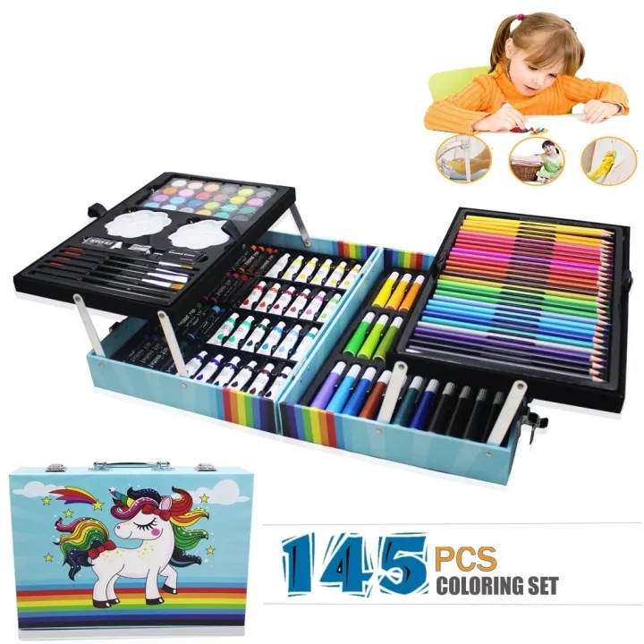 145pcs Painting Children's Art Color Painting Pencil Set Oil painting ...