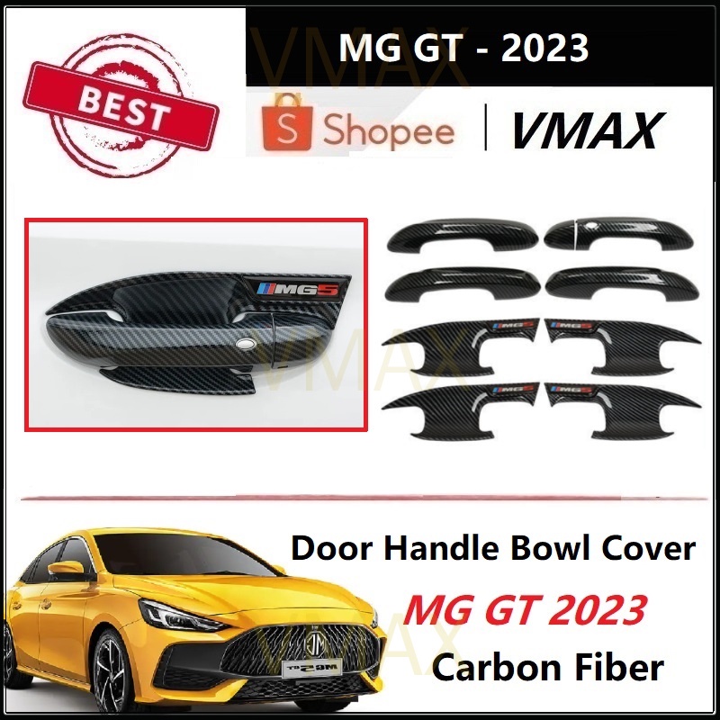 For MG GT 2023 Carbon Fiber Pattern Car Door Handle Bowl Cover Car ...