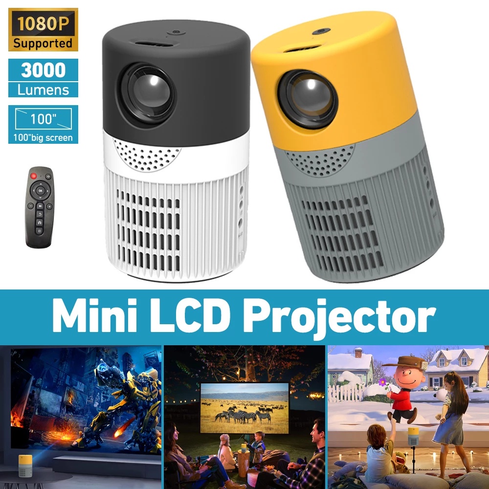 YT400 Portable Mini Projector Native 360P LCD Video Movie Multimedia