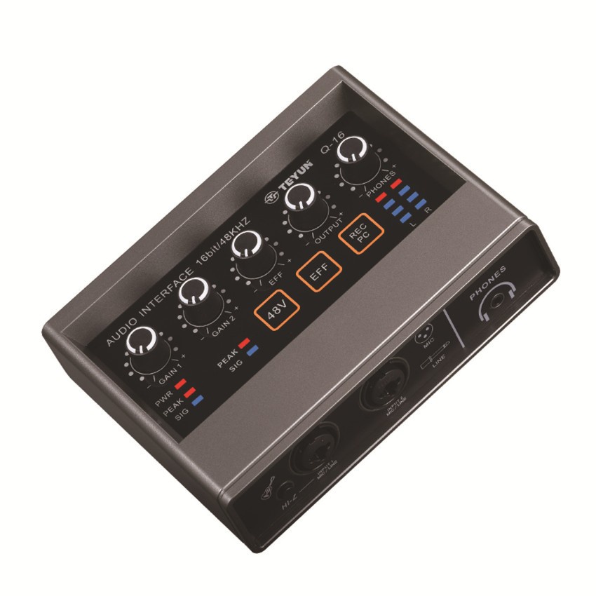 TEYUN Q16 Audio Interface Sound Card with Monitoring,Sound Card For