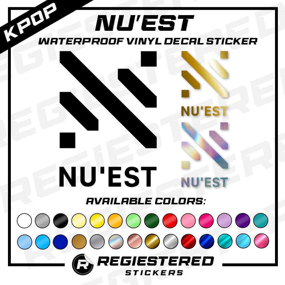 KPOP NU'EST Logo Vinyl Decal Sticker Waterproof | Shopee Philippines