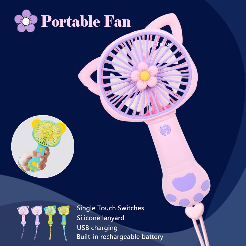 cute mini portable small fortable handy fan electri USB rechargeable