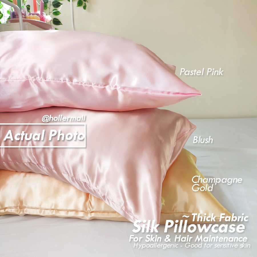 HOLLERMALL Silk Pillow Case Hypoallergenic SILK PILLOWCASE hollermall