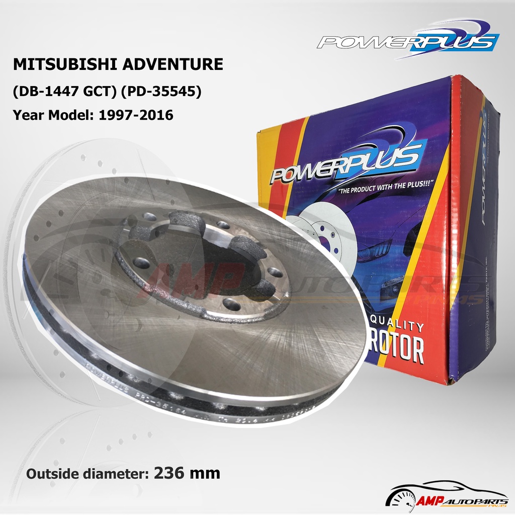 Brake Disc Rotor FRONT for MITSUBISHI ADVENTURE | Shopee Philippines