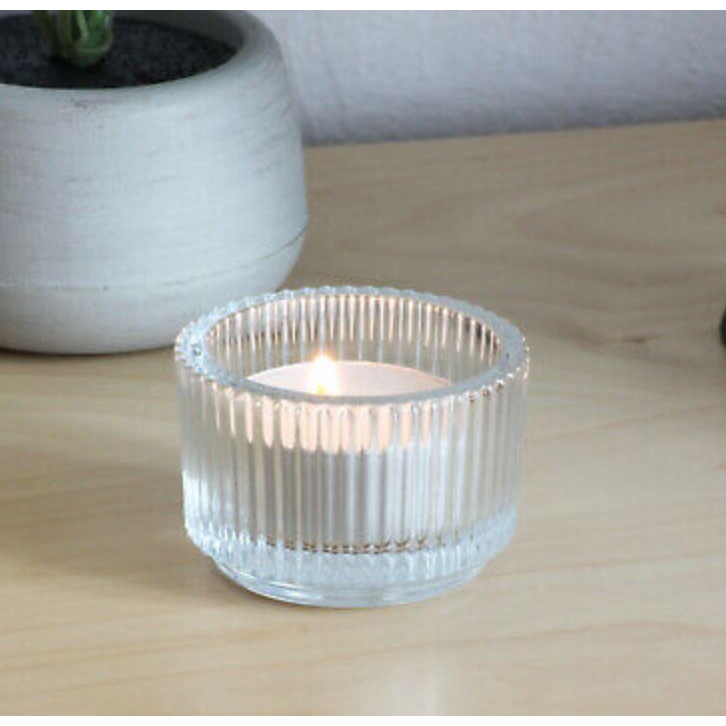 Tealight Clear Glass Small Candle Tealight Holder Candle Stand Candle