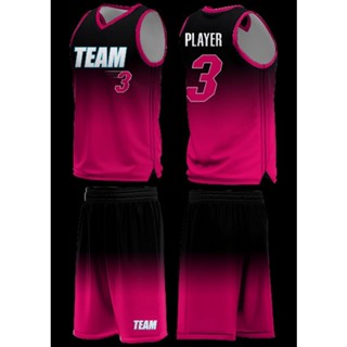 pink full sublimation basketball jersey