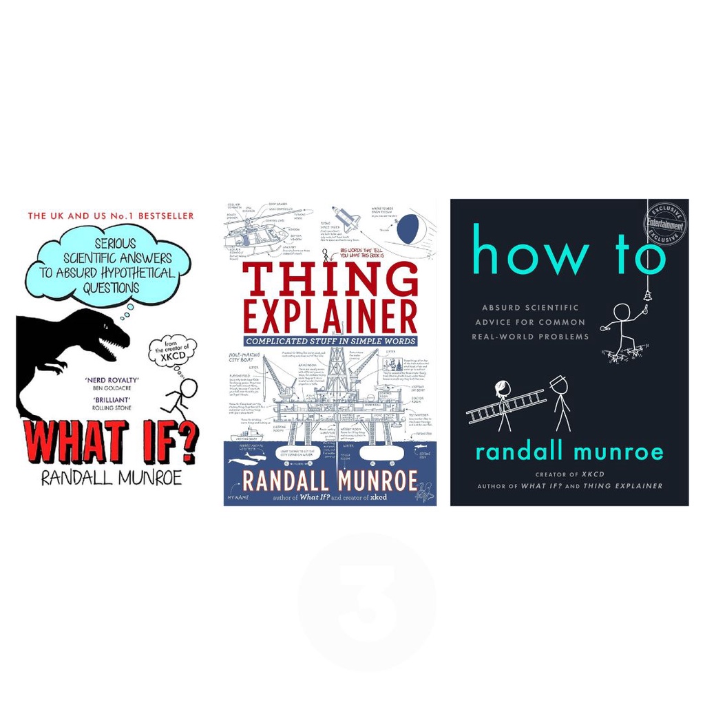 Randall Munroe books (3 pcs) What If? / Thing Explainer / How to - book ...