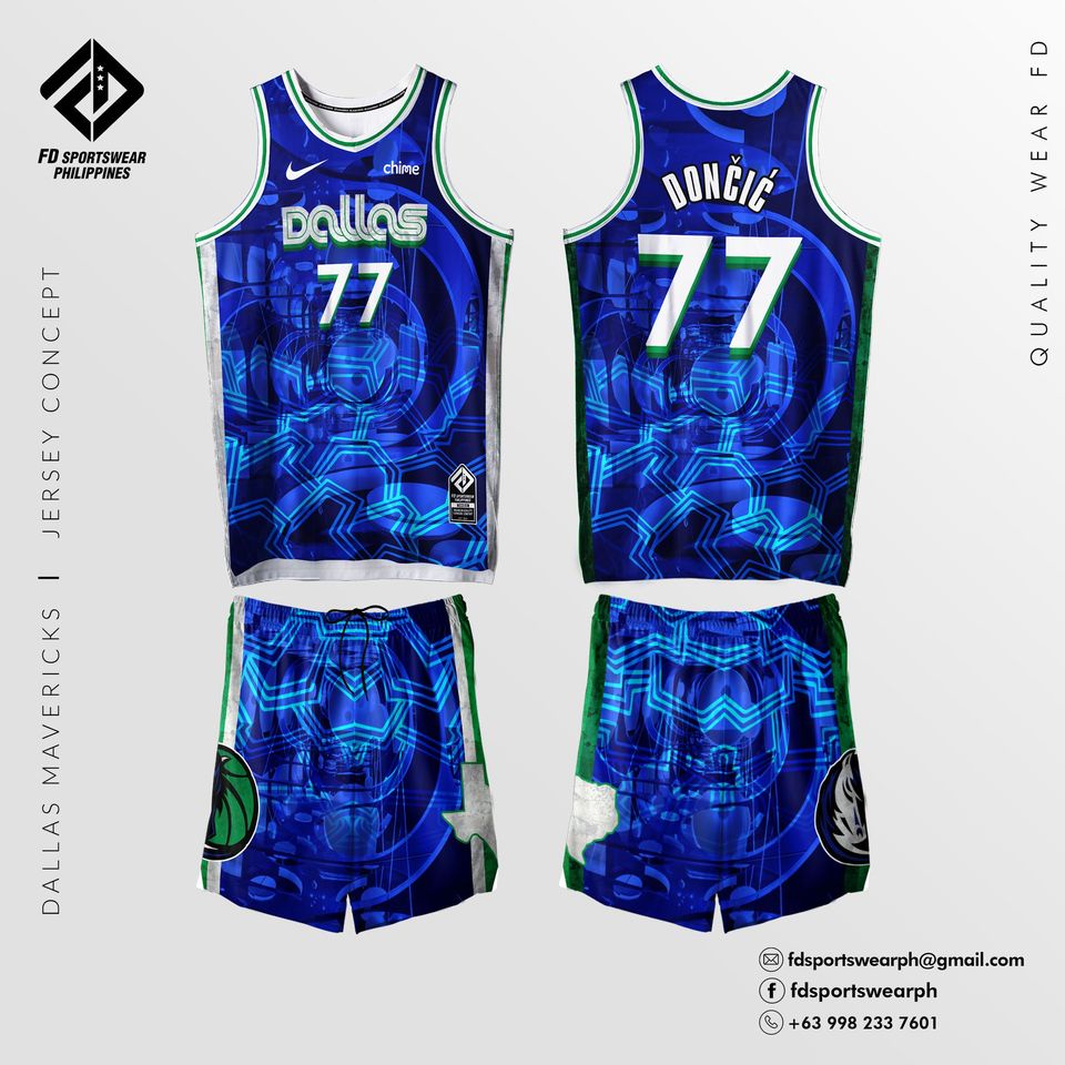 LUKA DONCIC Basketball Jersey Mavs #77 Full Sublimation Team Basketball ...