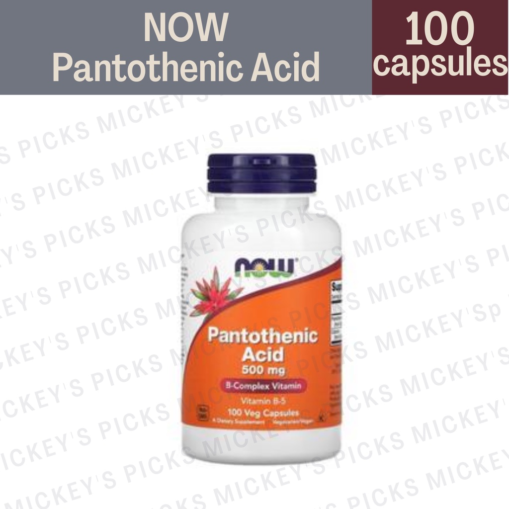 Now, Pantothenic Acid, 500 mg, 100 Veg Capsules Shopee Philippines