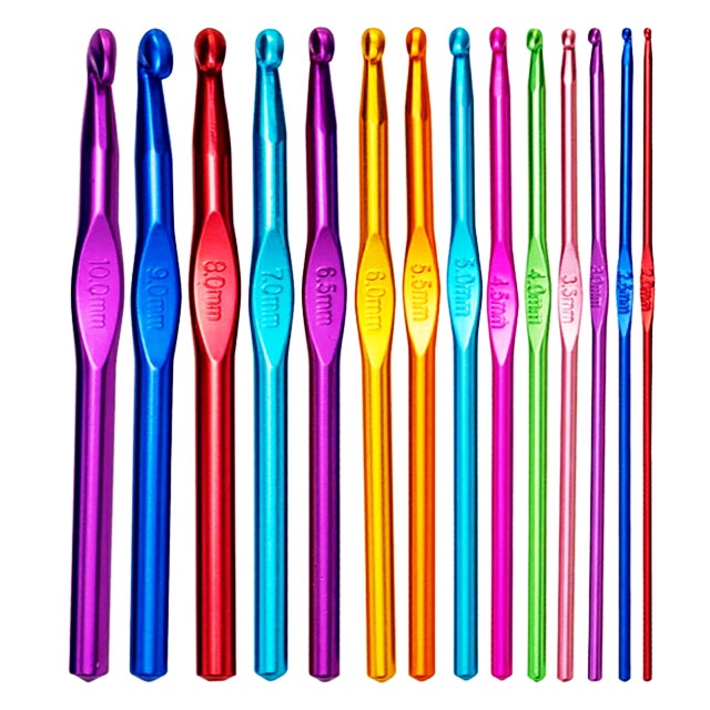 Yia Aluminum Crochet Hook Knit Soft Milk Cotton Yarn Ahook Set 14 Pcs Shopee Philippines