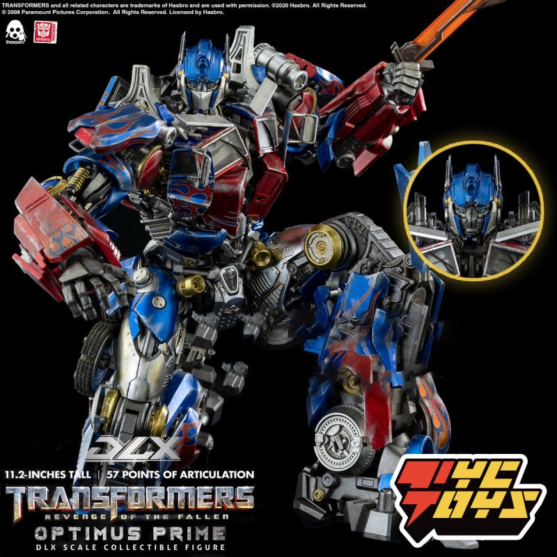 Spot threezero 3A DLX Transformers Optimus Prime Knight column alloy ...