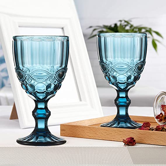 350ml 6pcs Set Modern Embossed Snake Pattern Goblet Glassware Water ...