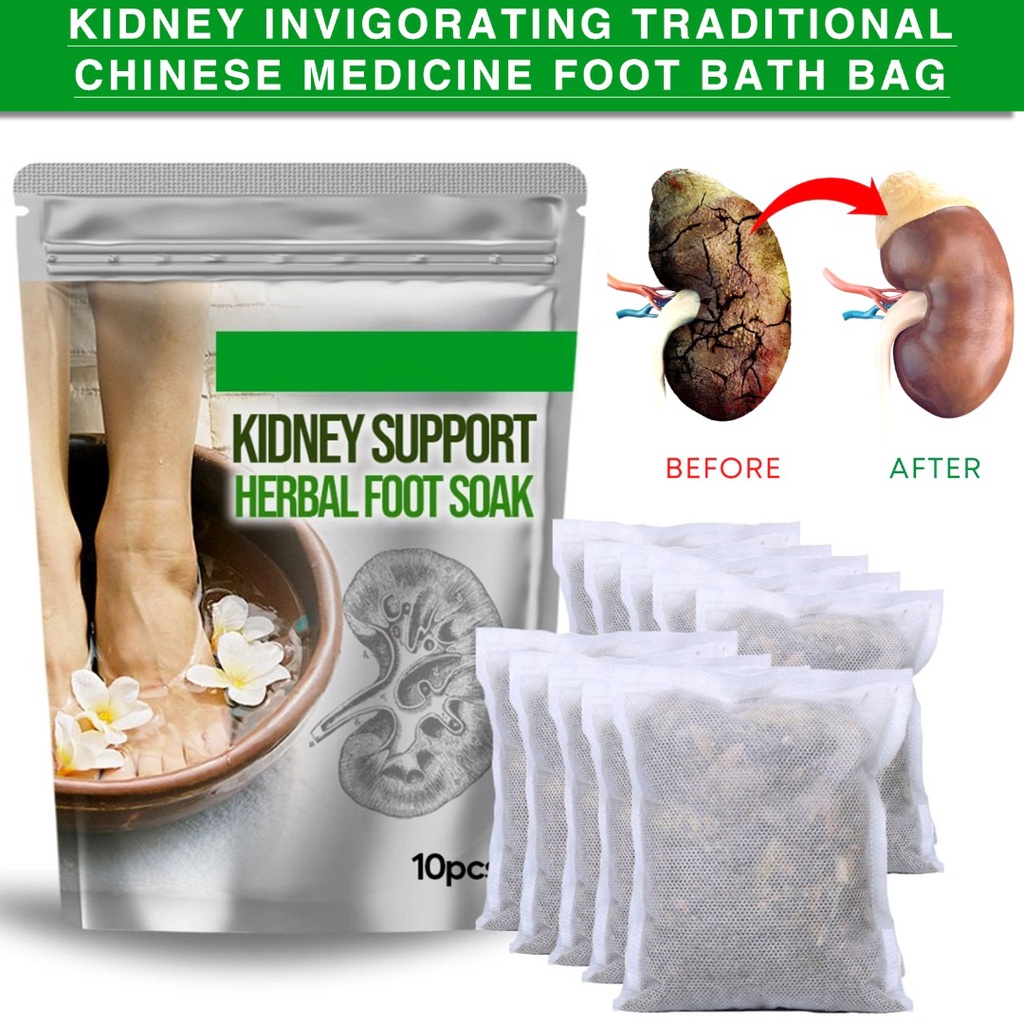 10pcs Kidney Support Herbal Foot Soak Bag for Feet Leg Health Care