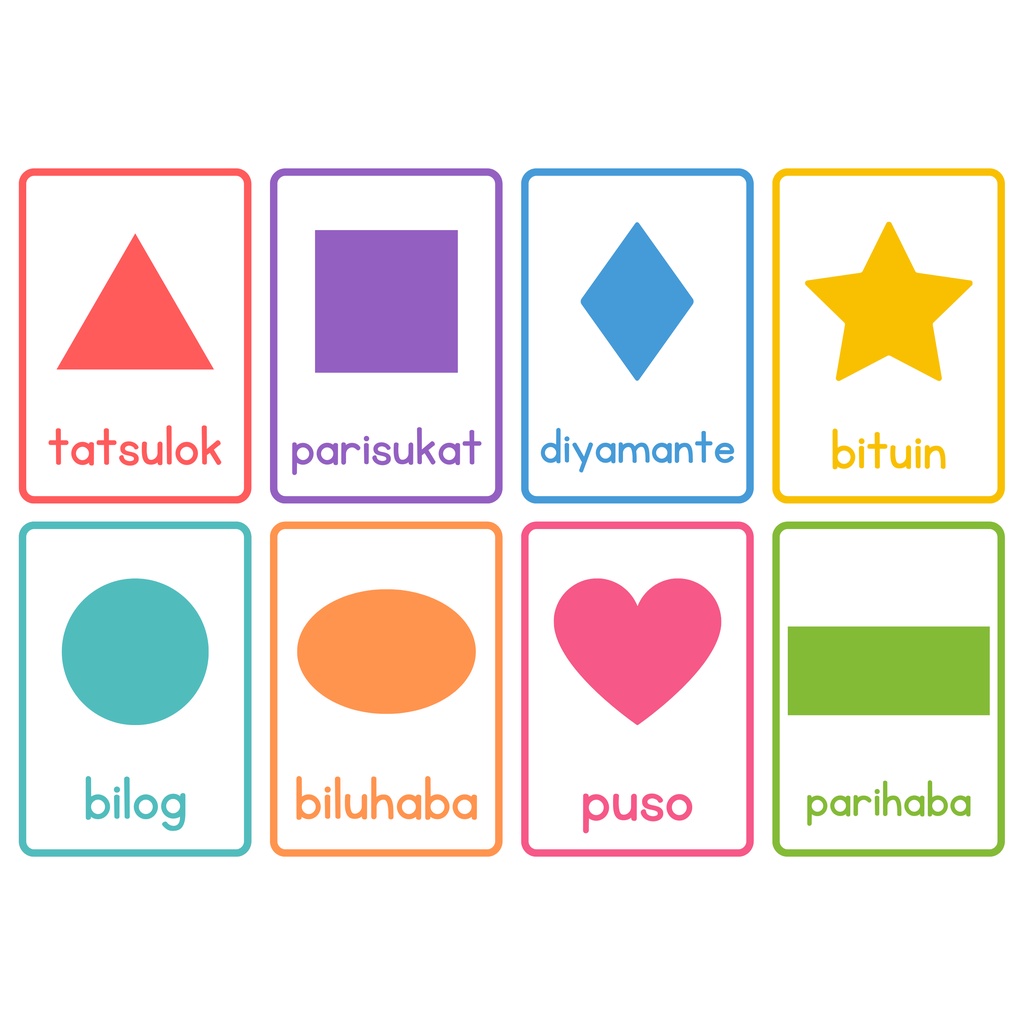 Hugis Tagalog Filipino Charts Laminated Educational A4 Size Shopee 5716