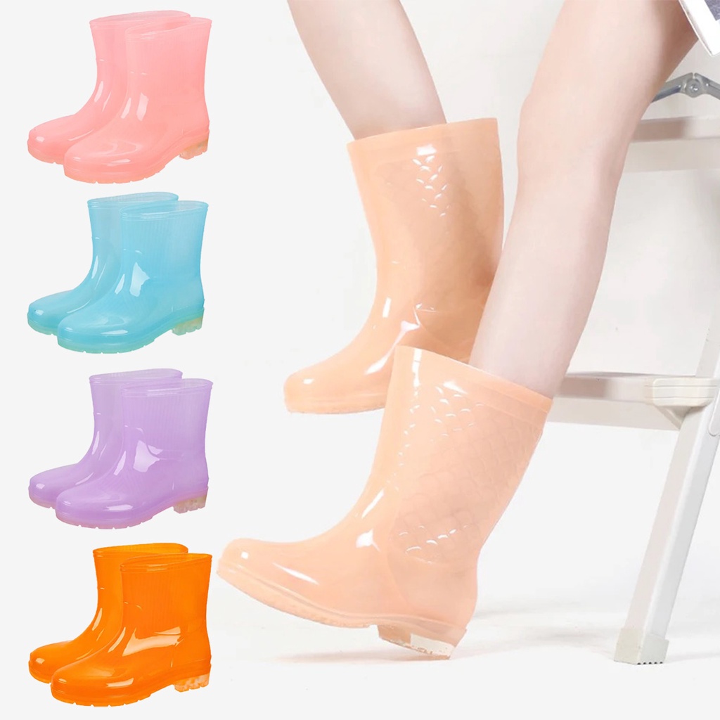 Candy rain boots Low Cut Rain Boots (Bota) For Ladies Rain shoes women