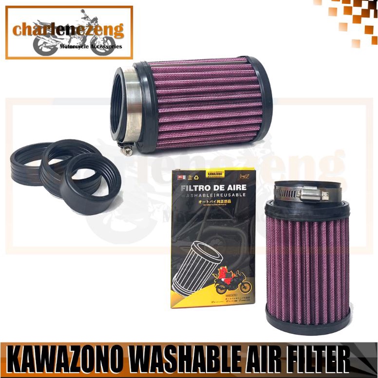 CHARLENEZENG UNIVERSAL WASHABLE AIR FILTER FOR MOTORCYCLE COD Shopee