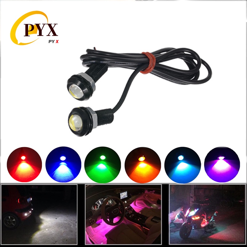 12V 18MM Car Motorcycle Refit Waterproof LED Eagle Eye Light Rogue ...