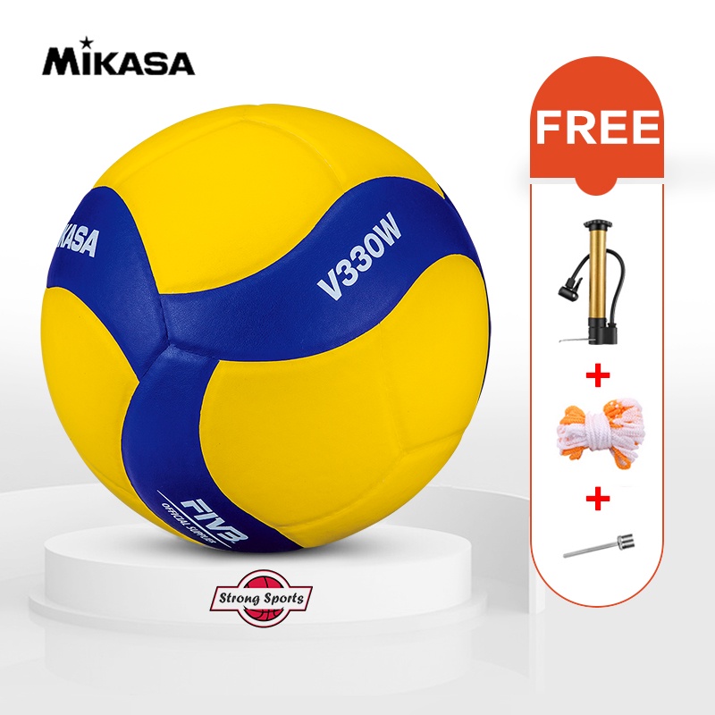 MIKASA V330W Volleyball Size 5 Indoor with Super Composite Cover and 18