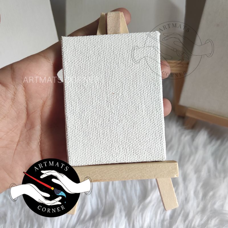 Mini Canvas Set Mini Easel stand 2x3 inches canvas set Shopee