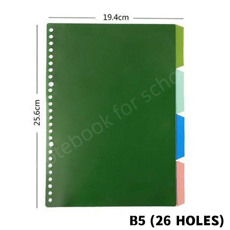 20/26 holes Loose-leaf Binder 60 Sheets Grid Line Refillable ...