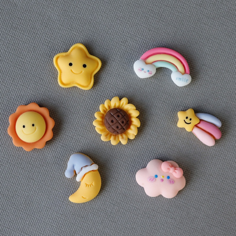 Cute Star Flower Jibits for design Pin Cloud Sunflower Jibitz Charm ...