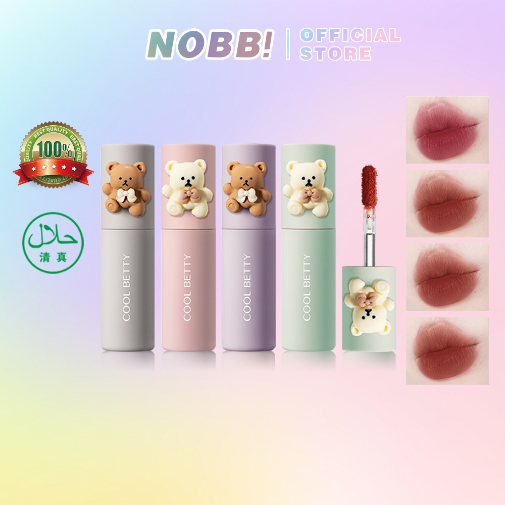 NOBB! Sweet/Cool Matte Lipstick Brighten Skin Tone 4PCs Red Lip Gloss ...