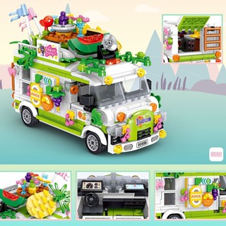 MIni Movable Food Trucks Fruit Dessert Ice Cream Cake Sushi Burger Cars ...