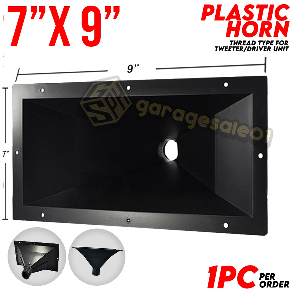GS 7 x 9 Inches Horn Plastic Thread Type for Tweeter Driver Unit ...