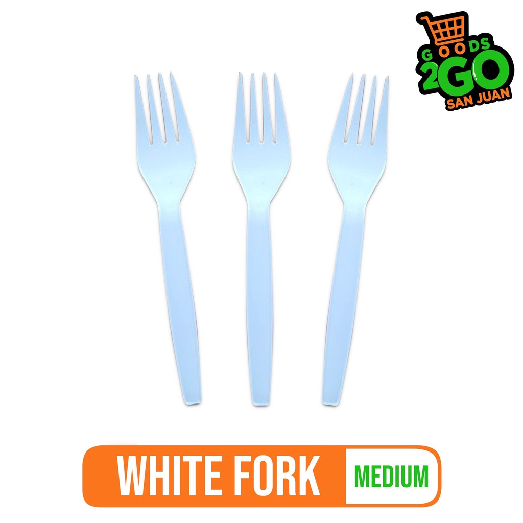 GOODS2GO DISPOSABLE PLASTIC SPOON AND FORK (WHITE) Shopee Philippines