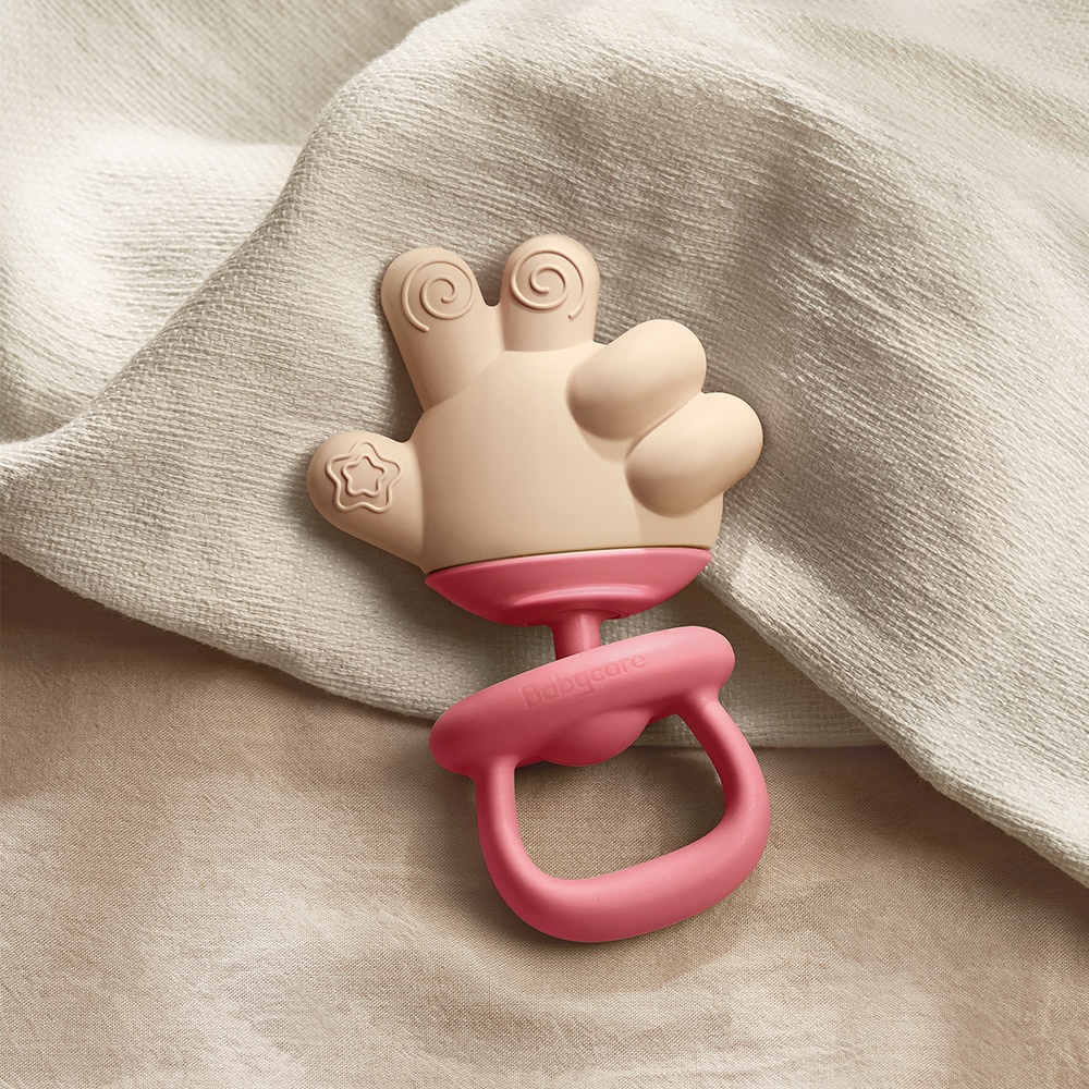 BC BABYCARE Baby Silicone Finger Rattle Teether In Suck Chew