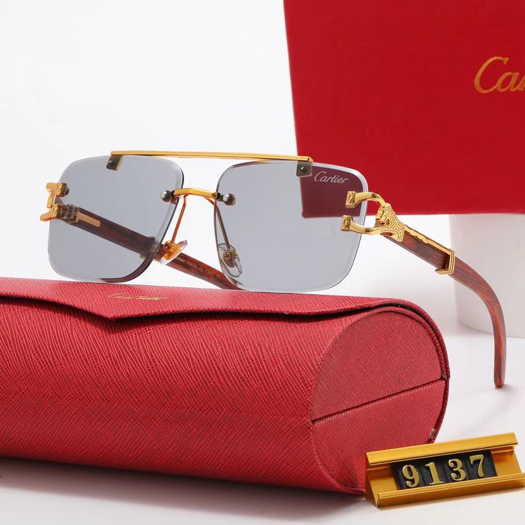 2023 New Fashion Cartier Sunglasses Men Women Brand Designer Vintage Sun Glasses For Female