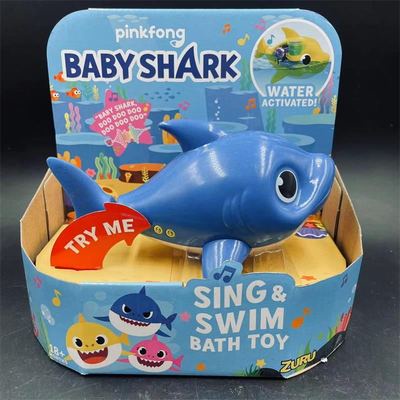 Robo Alive Junior Baby Shark – Juguete De Baño Que Canta La Canción De Baby Shark, Sensor De Agua Y Apagado Automático (ZURU, Color Amarillo)