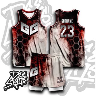 Custom Gradient Basketball Jersey Kit Printed Team Name & Number Personalized Sports Uniform for Men/Youth, Sleeveless, Black, One Size